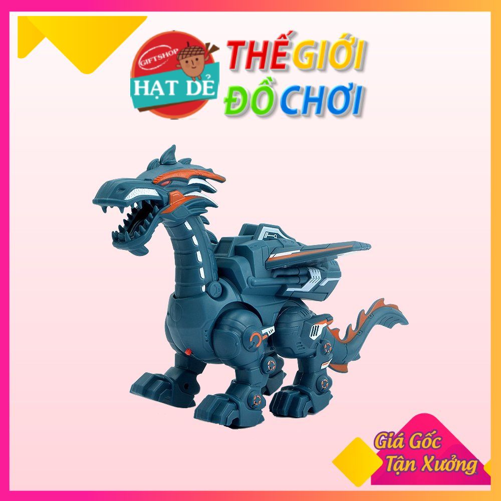 Đồ chơi rồng robot chạy pin phát sáng - khủng long chạy pin - khủng long robot chạy pin