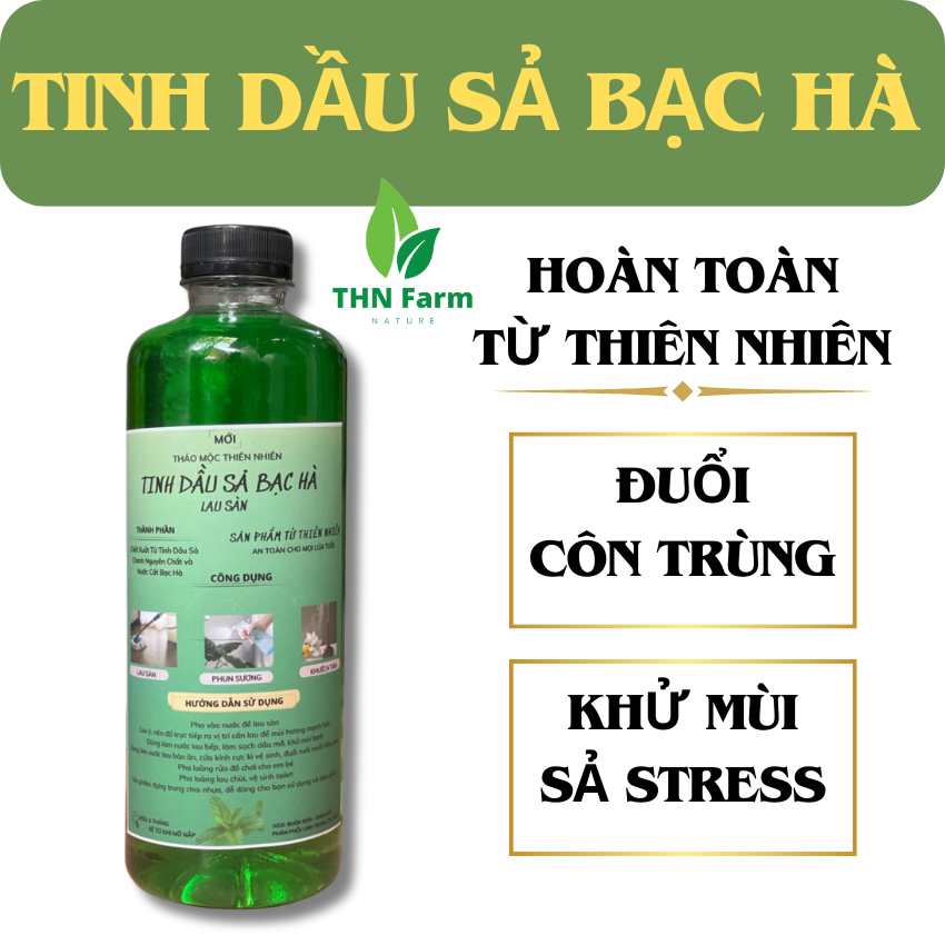 Nước cất lau sàn tinh dầu bạc hà- dung dịch lau sàn - đuổi chuột muỗi kiến gián 1000ml -tinh dau bac ha -khử mùi-diệt khuẩn chống muỗi-côn trùng