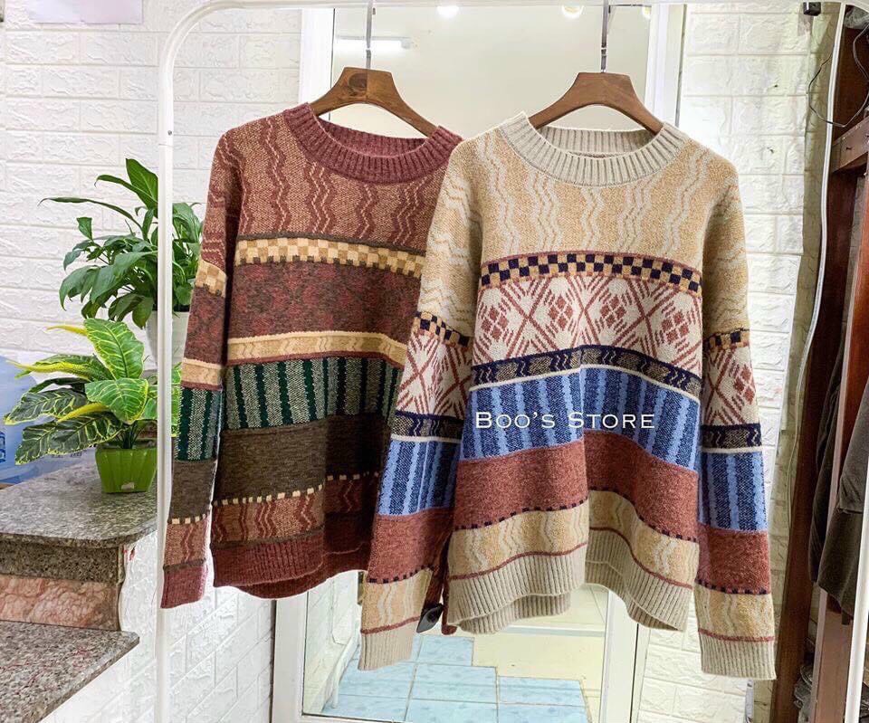 Áo len thổ cẩm noel ulzzang Hàn quốc