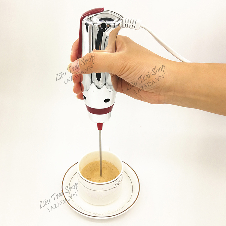 Máy tạo bọt cà phê đánh cafe mini cầm tay 220v turbo frother milk frother frappe maker máy khuấy