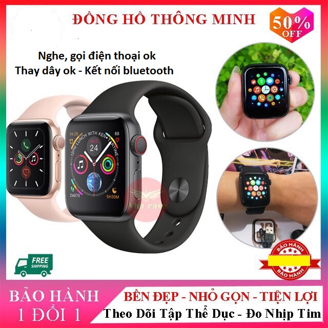 Đồng hồ thông minh t500 fullbox chống nước kết nối bluetooth màu hồng.kiểu dáng seri 5 bảo hành toàn quốc lỗi 1 đổi 1