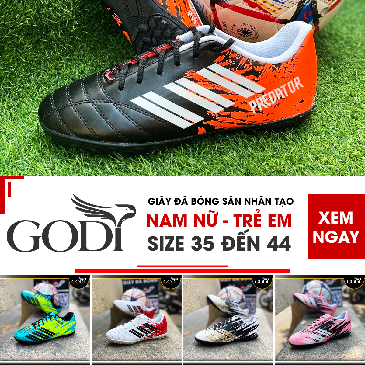 Giày đá bóng size 35 size 36 size 37 size 38 size 39 size 40 size 41 size