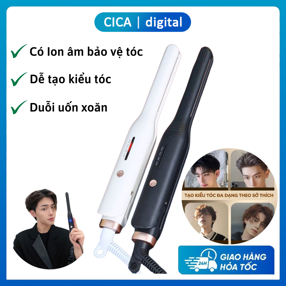  Máy uốn tóc nam Máy tạo kiểu tóc cho nam 2 in1 ép side tóc nam đa năng Máy duỗi tóc mini B128 