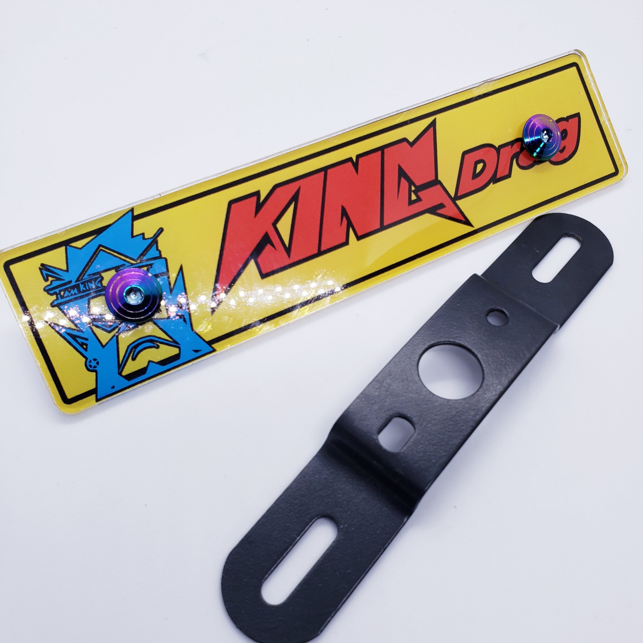 [TẶNG ỐC XI TITAN VÀ PÁT] Bảng tên xe máy king drag nhựa indo, mẫu cao cấp, KING OF RACING