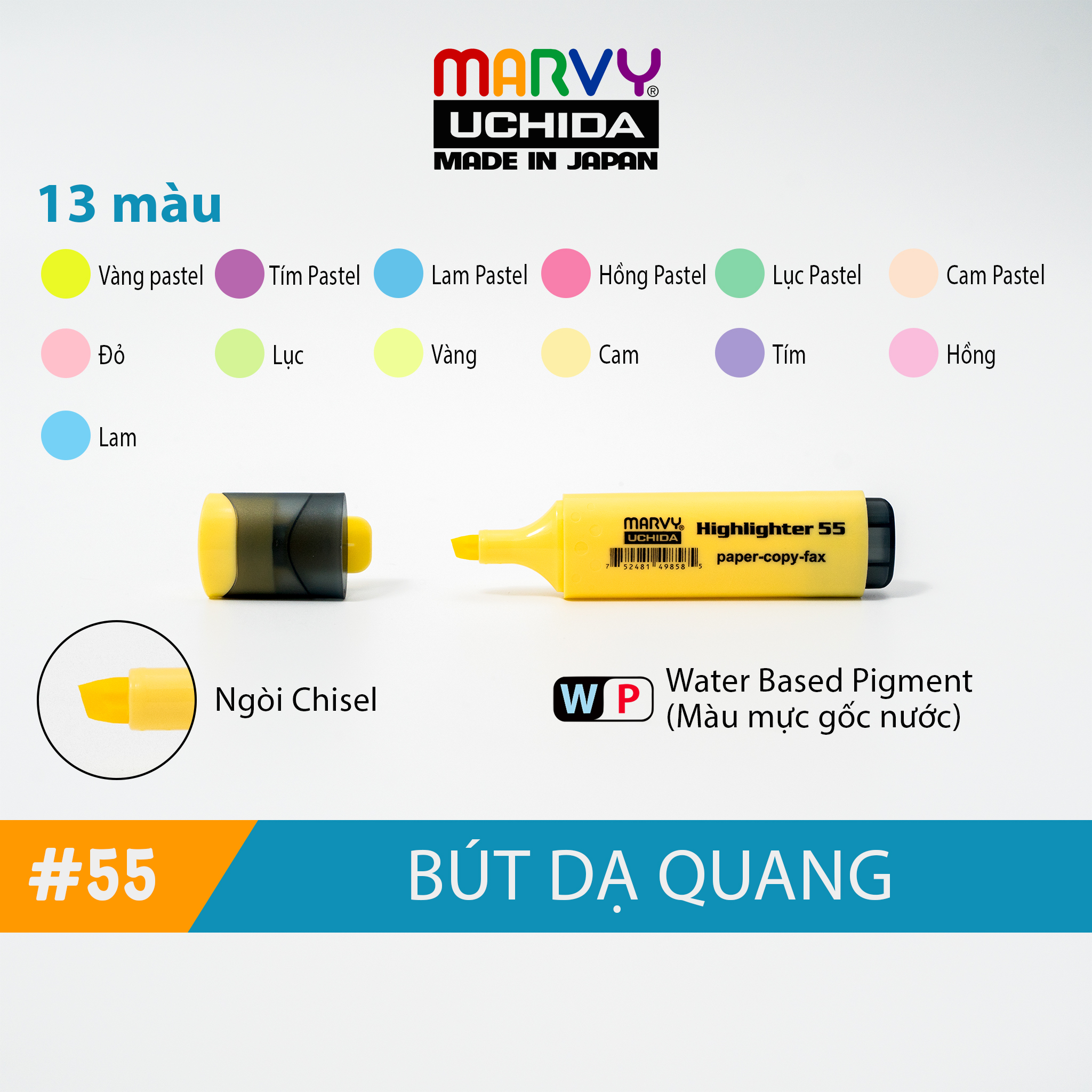 Viết dạ quang marvy 55