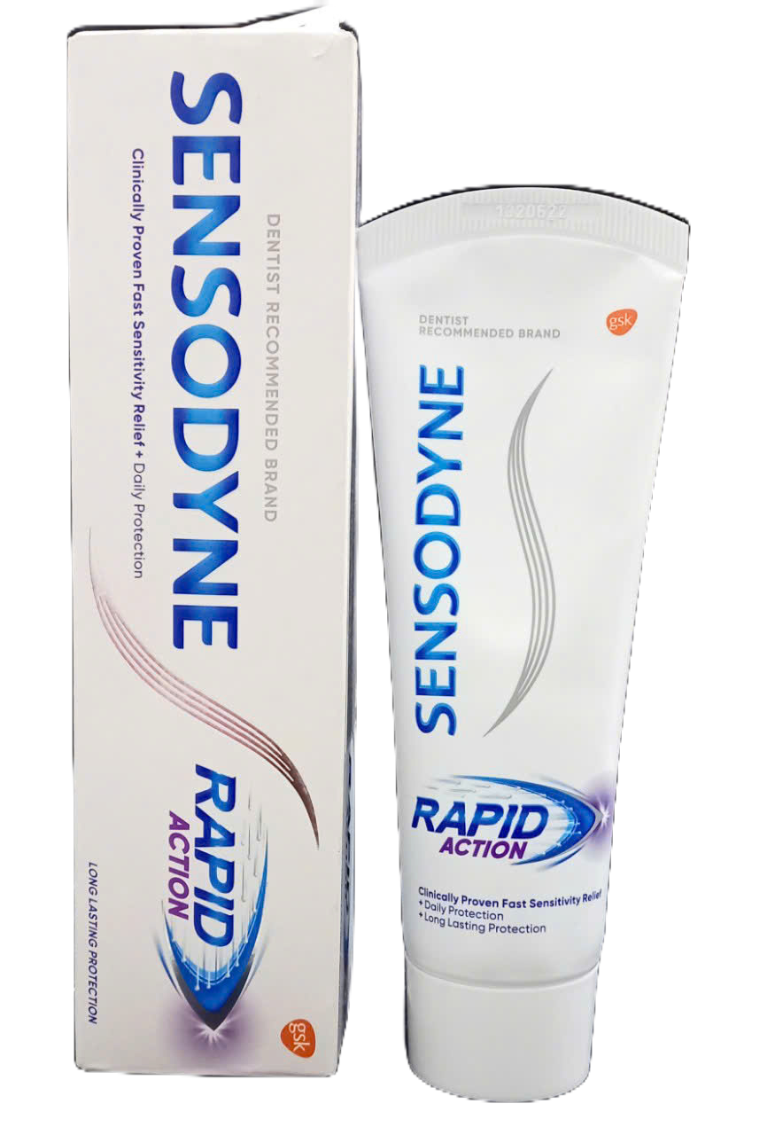 Sensodyne Rapid Action Toothpaste 100Mg - Reduces Sensitivity, Cleans and Whitens Teeth Imported Company Products