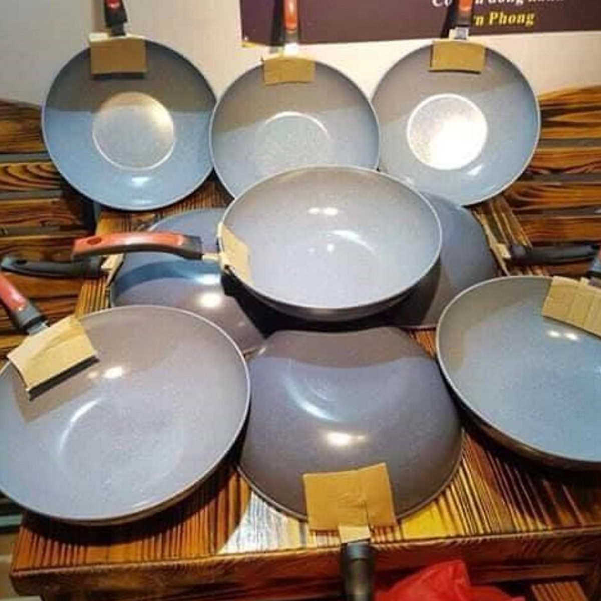 Chảo vân đá ceramic size to 32cm lòng sâu-dùng cho mọi loại bếp