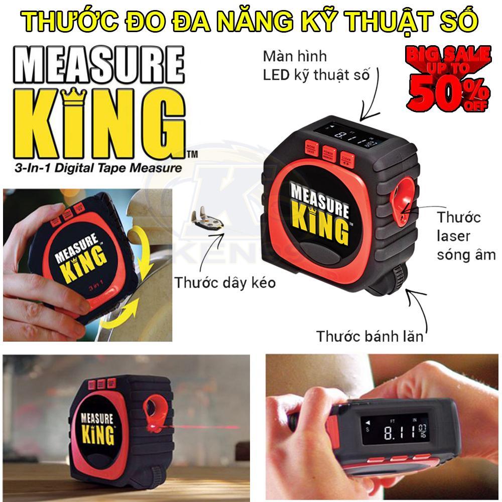 Thước Đo Điện Tử, Thước Đo Chiều Dài, Thước Do Laze - Thước Đo Đa Năng Kĩ Thuật Số MEASURE KING 3in1 - Đo Nhanh Độ Chính Xác Cao Tiêu Chuẩn USA - Phân Phối & BH 1 Đổi 1
