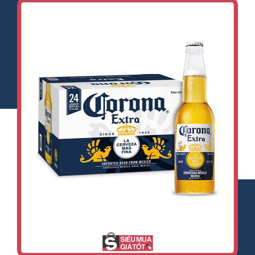 [HCM]Thùng 24 chai bia Corona Extra Mexico Lager Mỹ 360ML