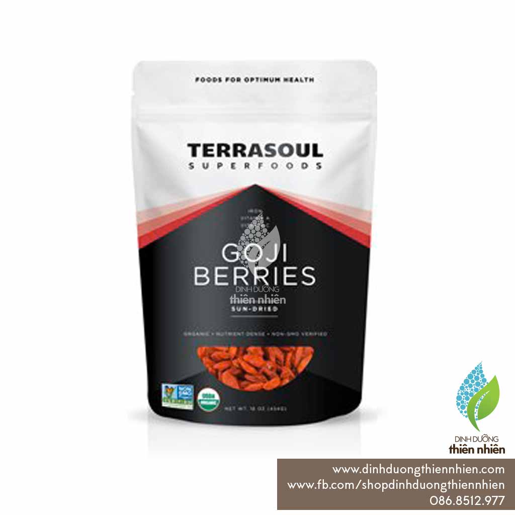 [HCM]Kỷ Tử Khô Hữu Cơ Terrasoul Superfoods Organic Goji Berries 170g