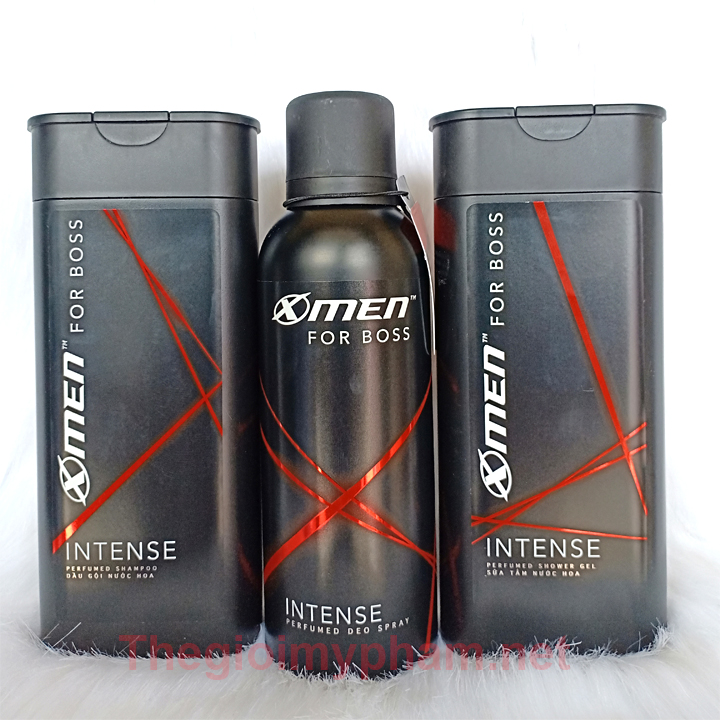 Combo Gội 180g + Xịt 150ml + Tắm 180g Xmen For Boss Intense