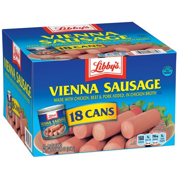 Thùng 18 hộp xúc xích đóng hộp libby's vienna sausage 130g
