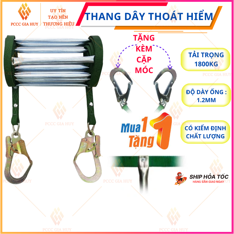  Thang Dây Cứu Hộ Thoát Hiểm Đa Năng Tải Trọng Cao - Thang Cứu Hộ An Toàn Cao Cấp Cho Chung Cư và Nhà Cao Tầng 