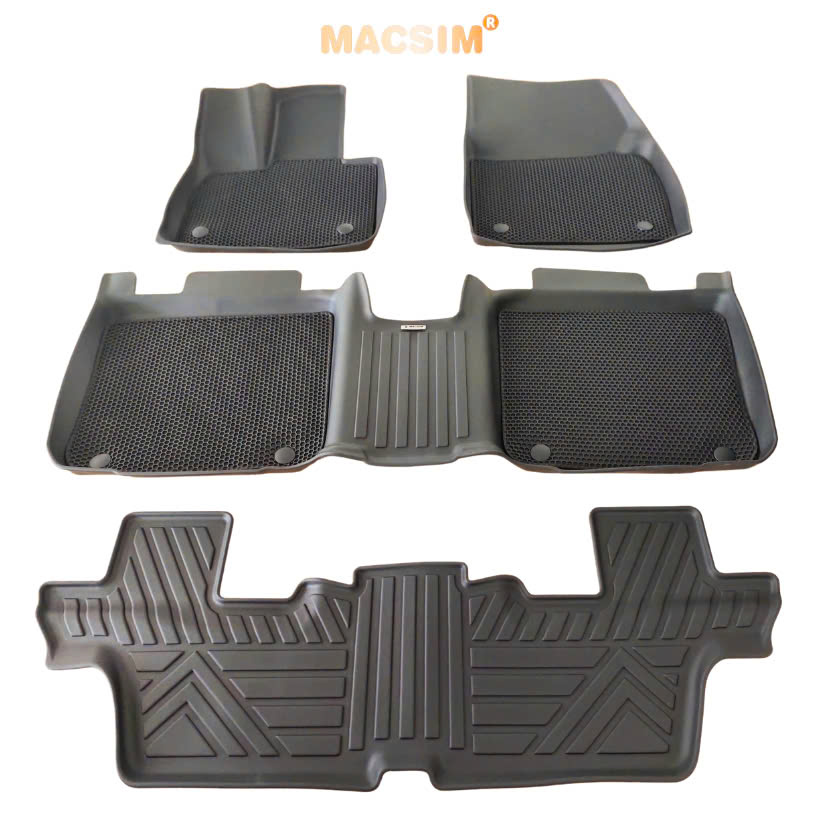 Car Mat Sd3 2-Layer Hexagonal Mesh Vinfast Vf9 6-Seat Version (Black) - Super Clean Rubber Surface - Macsim Giá 3,800,000 Đồng*Miễn phí vận chuyển