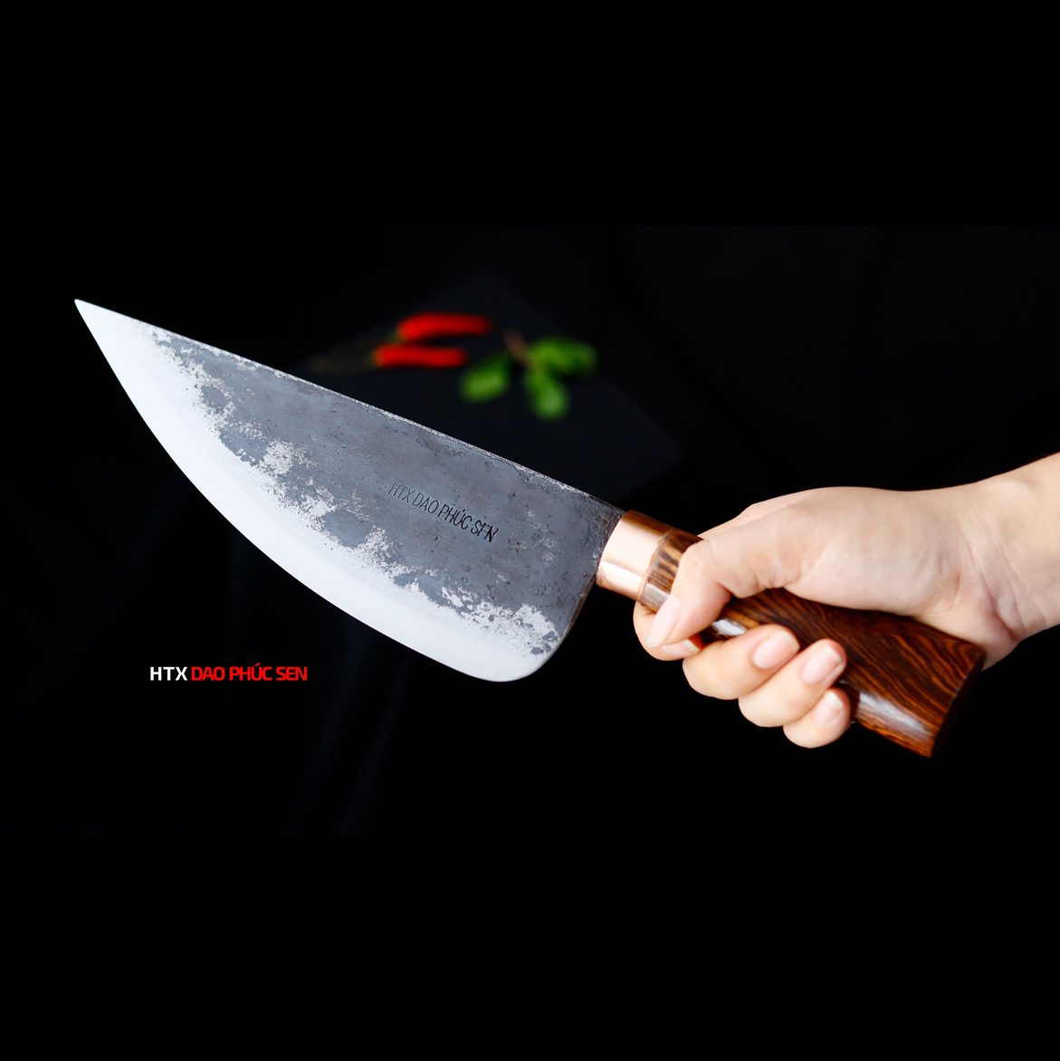 Dao phúc sen bầu lọc 22 cán cẩm khâu đồng đỏ G10DD