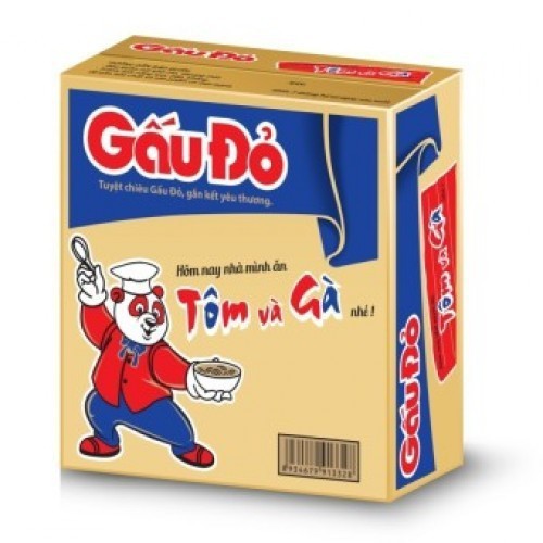 Mì ăn liền gấu đỏ tôm và gà thùng 30 gói x 65g/gói