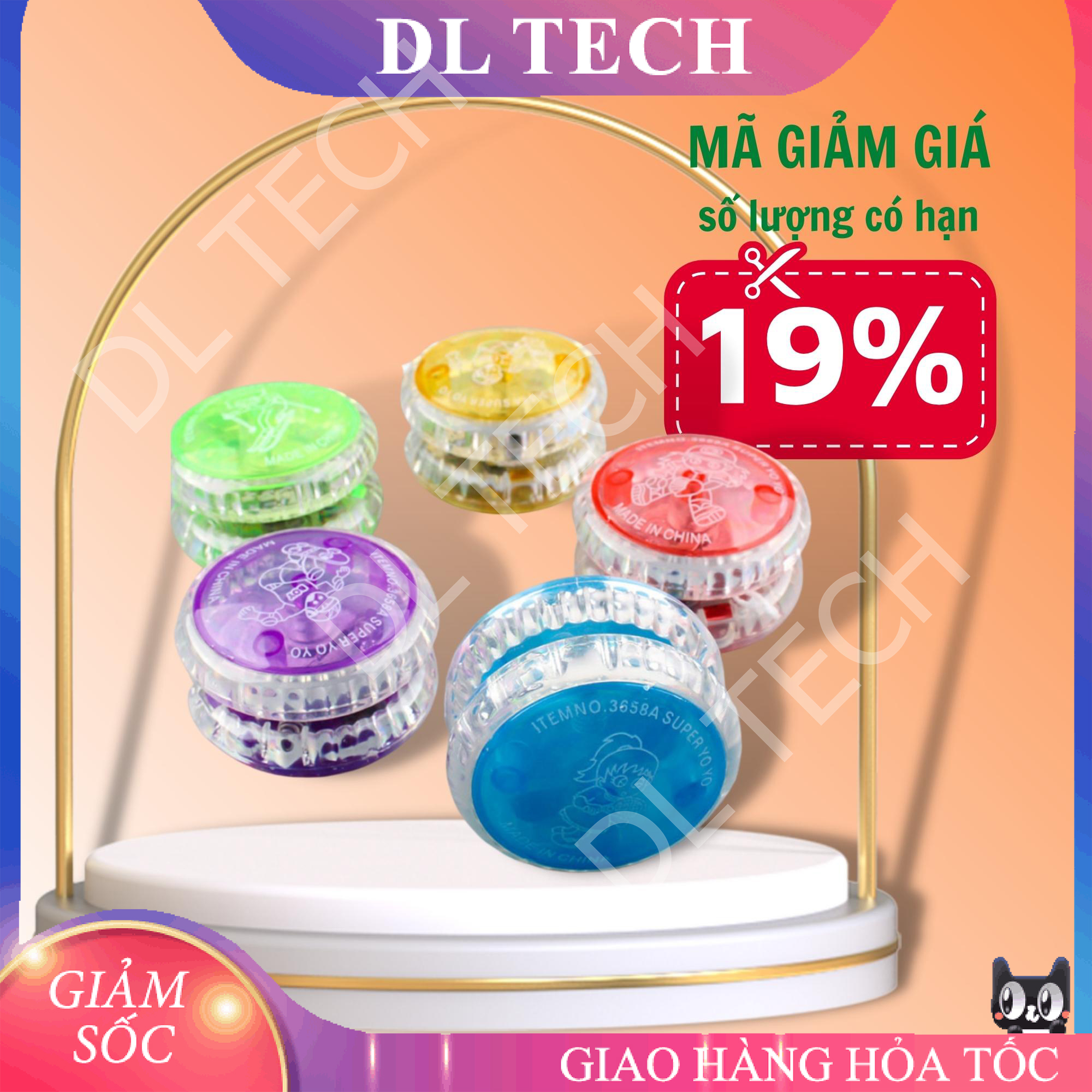 Đồ chơi yo-yo có đèn led làm quà tặng cho trẻ em, yoyo có đèn led siêu nhẹ chơi dễ dàng cho bé (mã YO) DL TECH