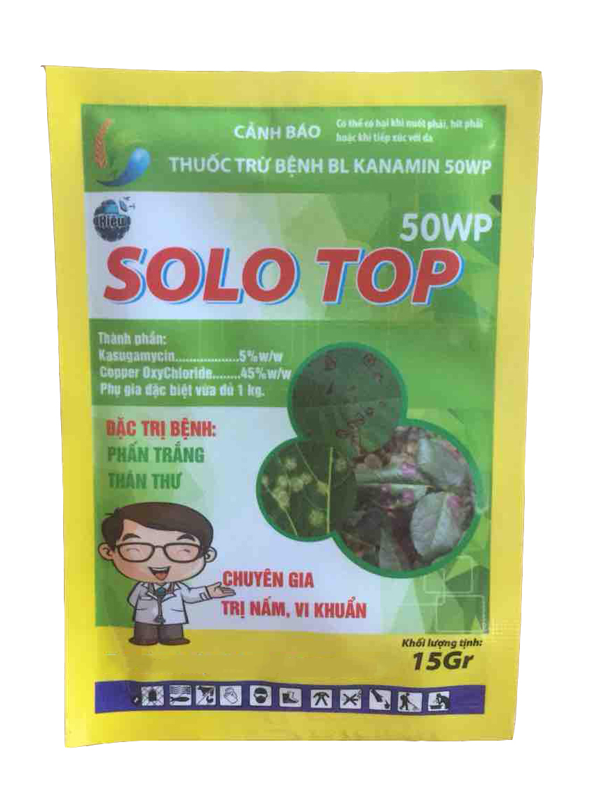 Thuốc trừ bệnh SOLO TOP 50WP giúp trừ bệnh thán thư - kháng nấm phấn trắng cho hoa hồng và rau màu | Vạn Tín Store