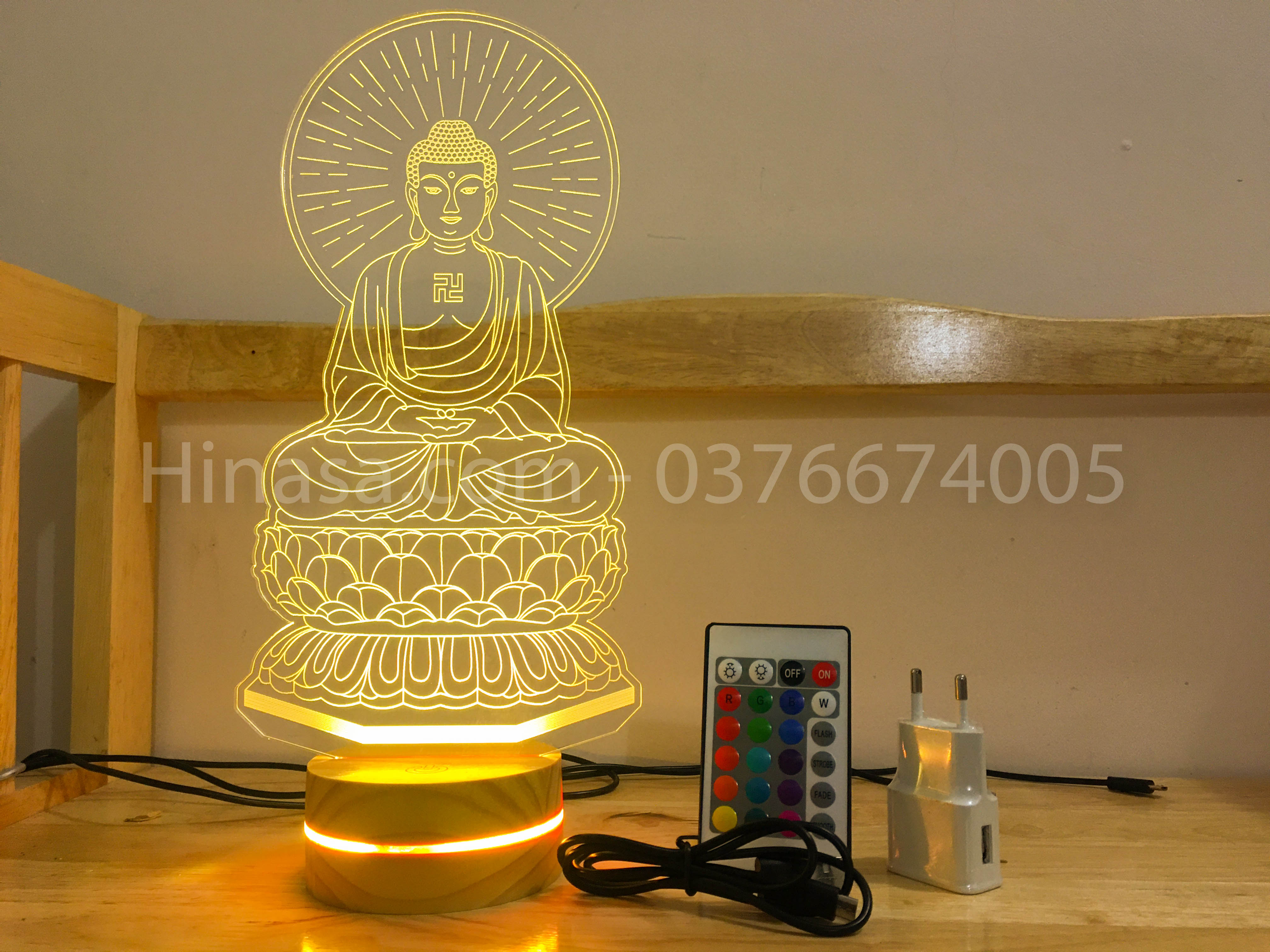 Phật a di đà cao 16 màu cao 30cm