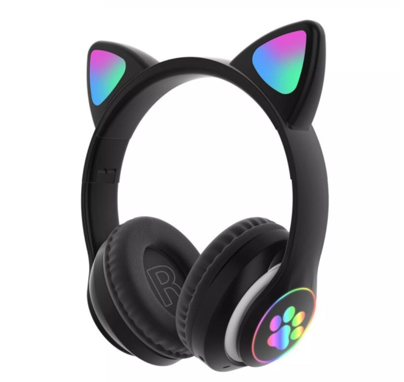Tai nghe bluetooth chụp tai, tai nghe tai mèo, tai nghe chụp tai bluetooth cat ear vzv 23 cao cấp, dễ thương, có mic đàm thoại 2 chiều, âm thanh hay, giá rẻ.