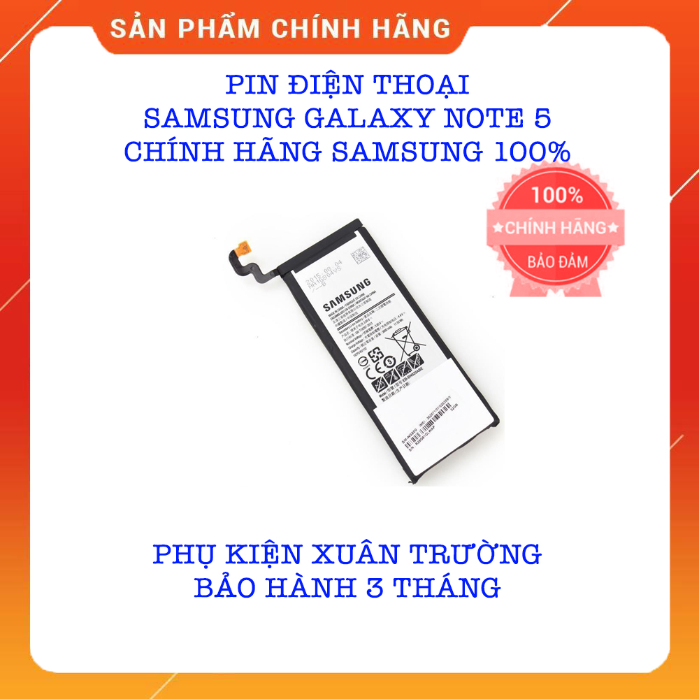 Pin điện thoại samsung galaxy note 5 - chính hãng samsung - bảo hành 3 tháng