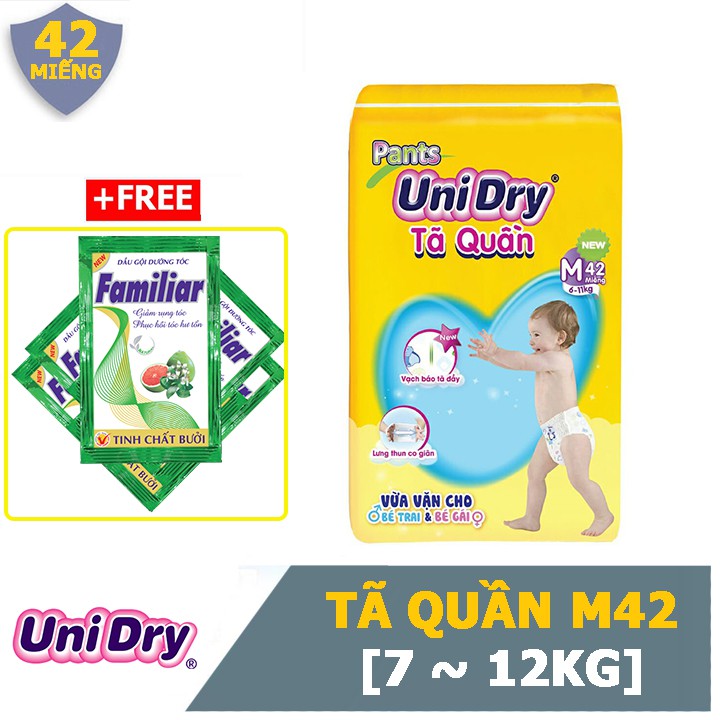 Tã bỉm quần unidry pants m42 bé 7 12kg