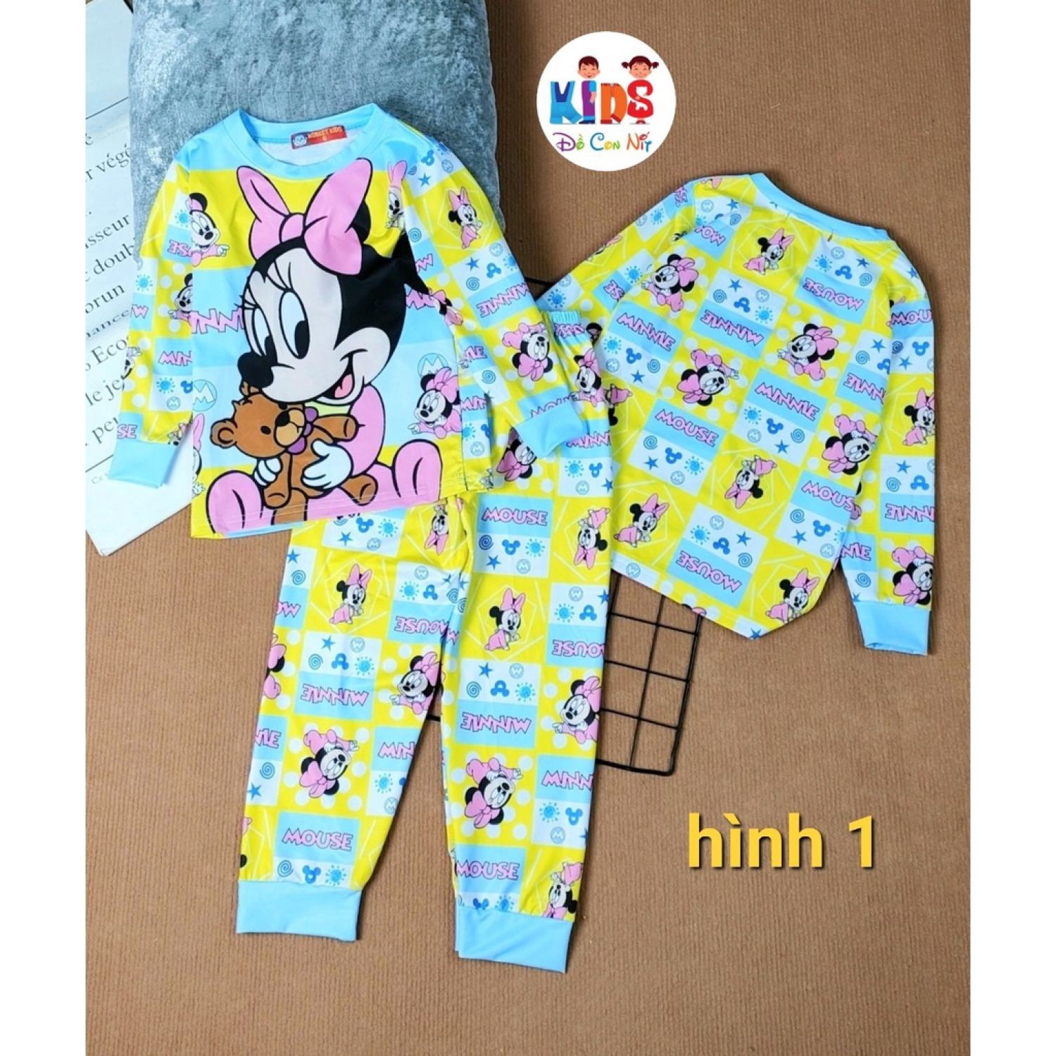 Thun lạnh 3d tay dài bé gái - đồ bộ trẻ em