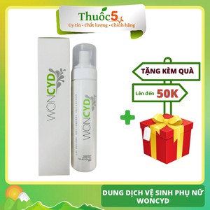 Dung dịch vệ sinh phụ nữ woncyd tạo bọt, chai 200ml