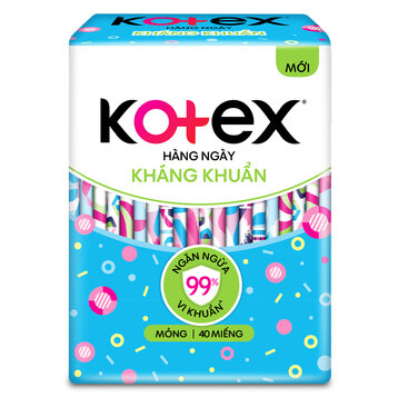 [QT_Huggies] Băng vệ sinh Kotex hàng ngày kháng khuẩn 40 miếng
