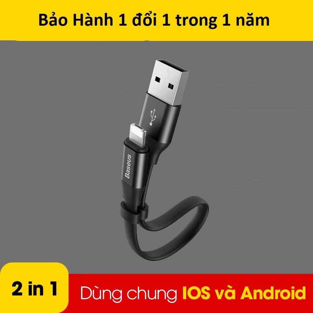 Cáp sạc 2 đầu 2 trong 1 cho iphone | samsungxiaomioppo ... dài 23cm - baseus