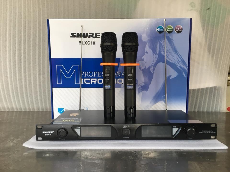 Thiết bị âm thanh micro karaoke không dây shure blxc 10-micro cho phòng hát gia đình bạn
