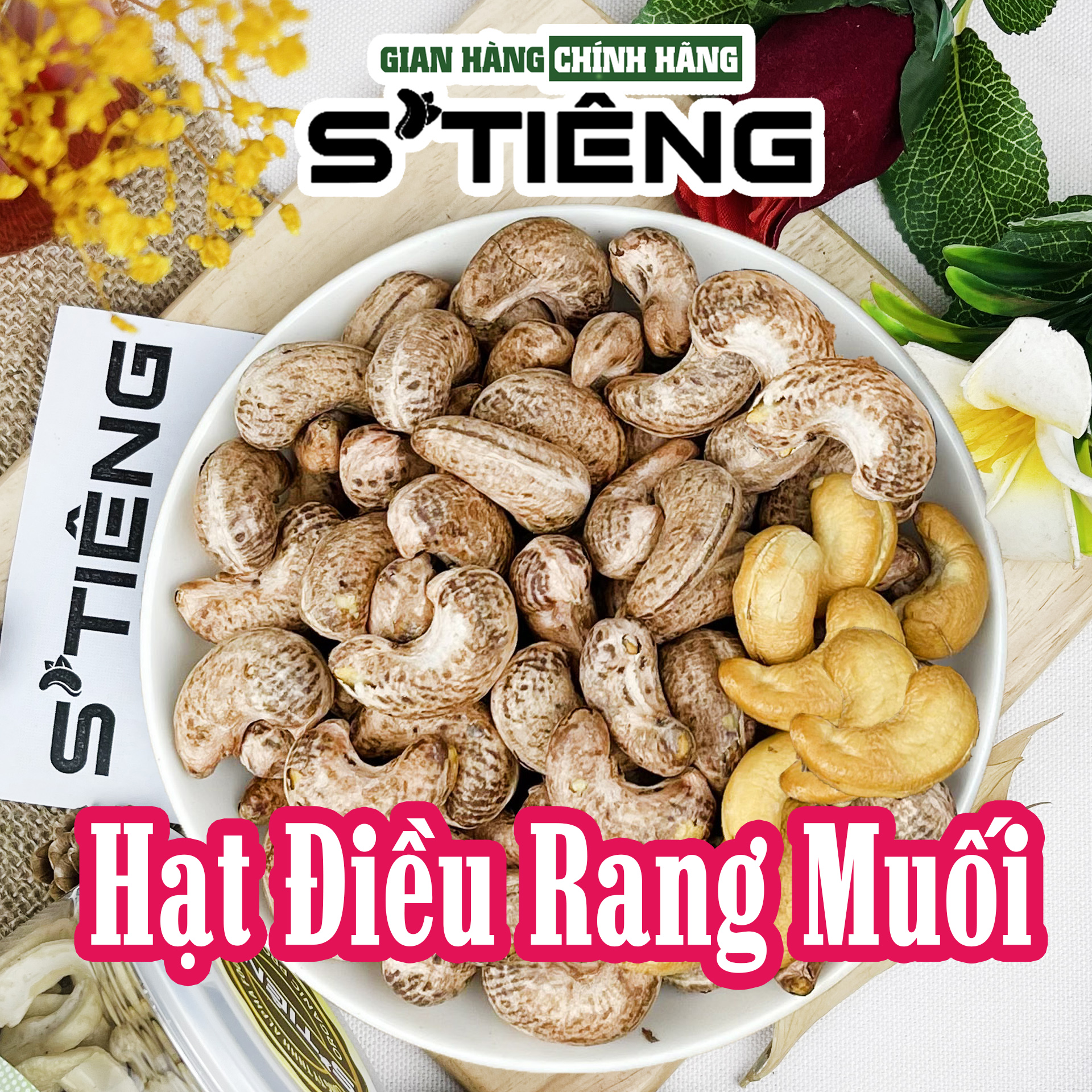 500Gr Hạt Điều Rang Muối STIENG Bình Phước Giòn Ngon