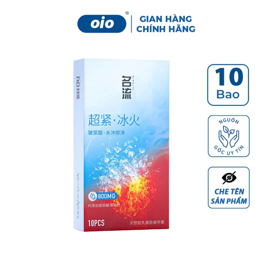 Bao cao su size nhỏ 45mm Băng Lửa JUNCAI SMALL nhiều gel 800mg , bcs size nhỏ siêu mỏng kéo dài quan hệ hộp 10 - OIO Store