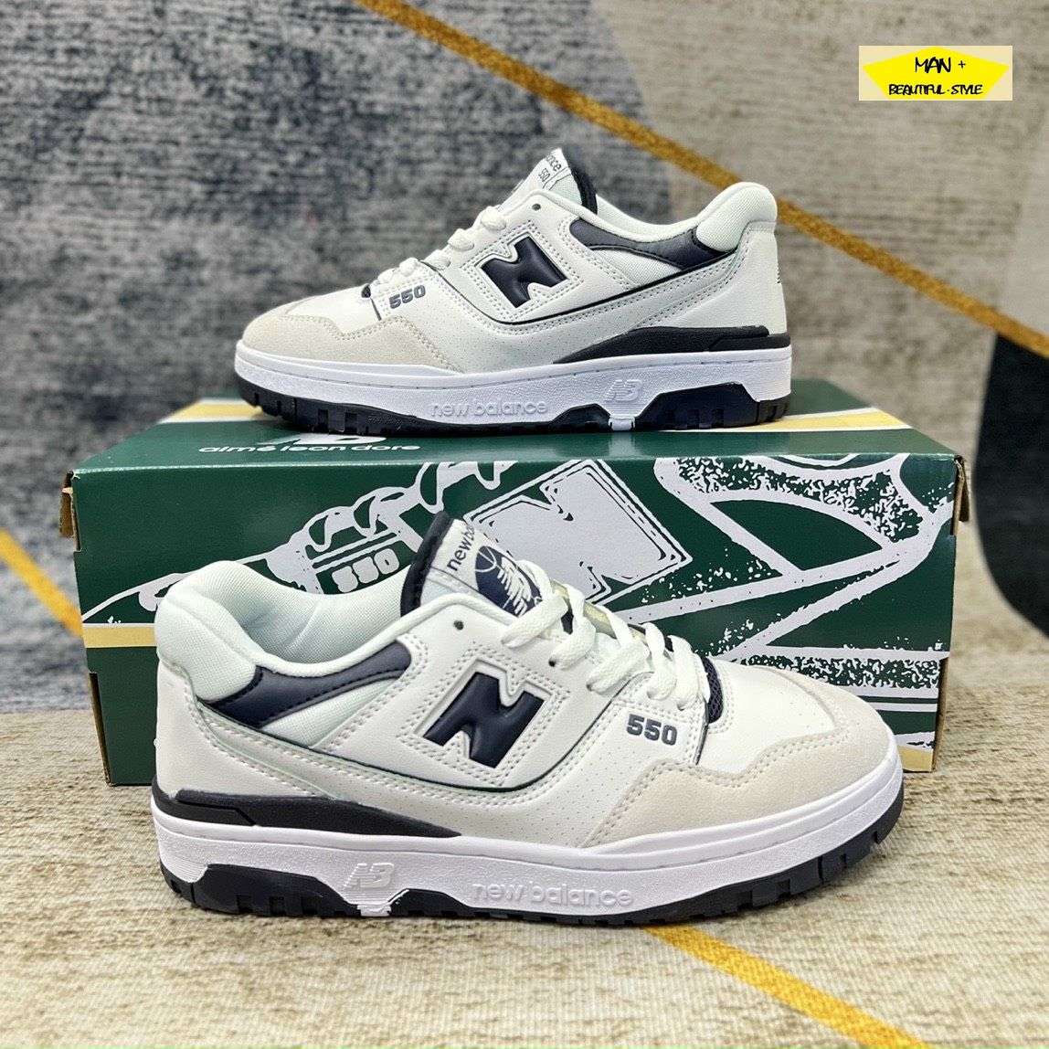 Giày thể thao sneaker New Balance 550 black white siêu đẹp dành cho nam nữ. NB 550, Giày NB550 trắng đen