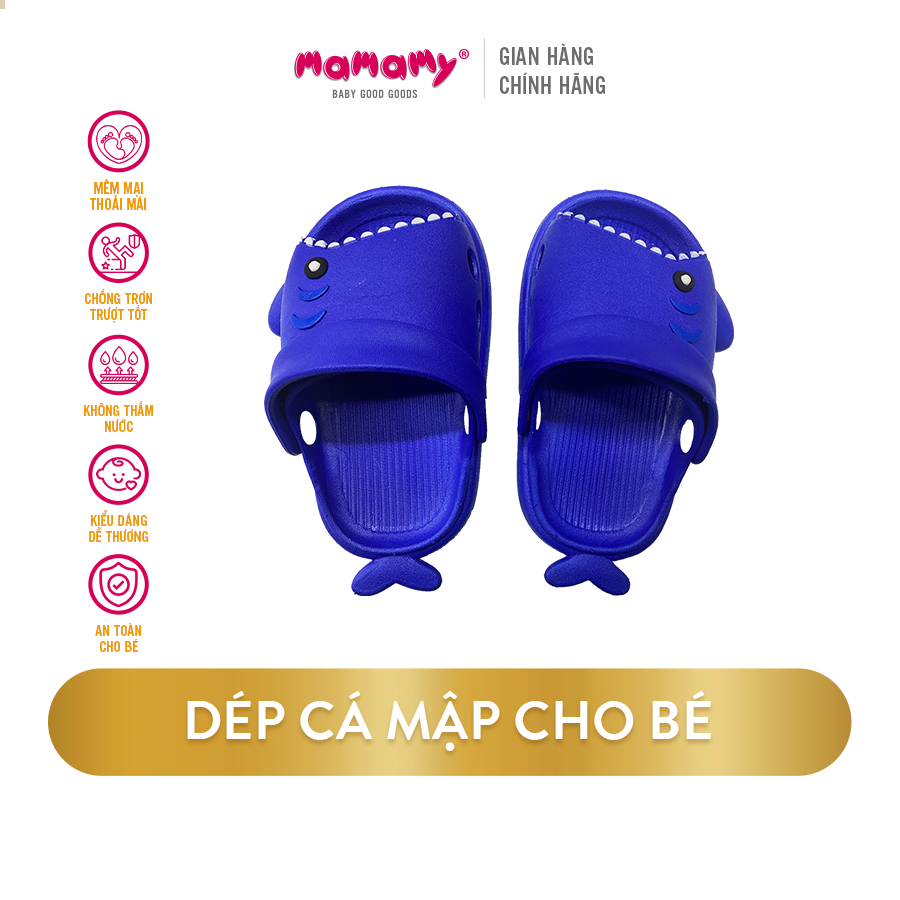 Dép cá mập Mamamy siêu nhẹ, không thấm nước cho bé