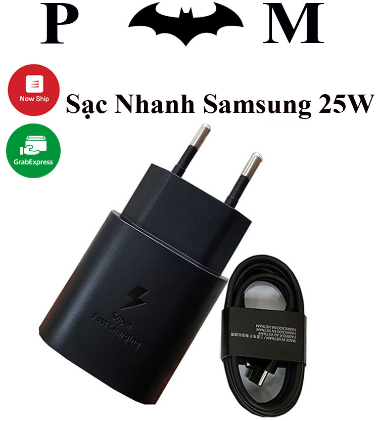 Cốc sạc nhanh samsung s20/s20+/s20 ultra/s10 5g/note10/note20/note20 ultra/ 25w ta800 chuẩn pd .z.i.n. chính hãng