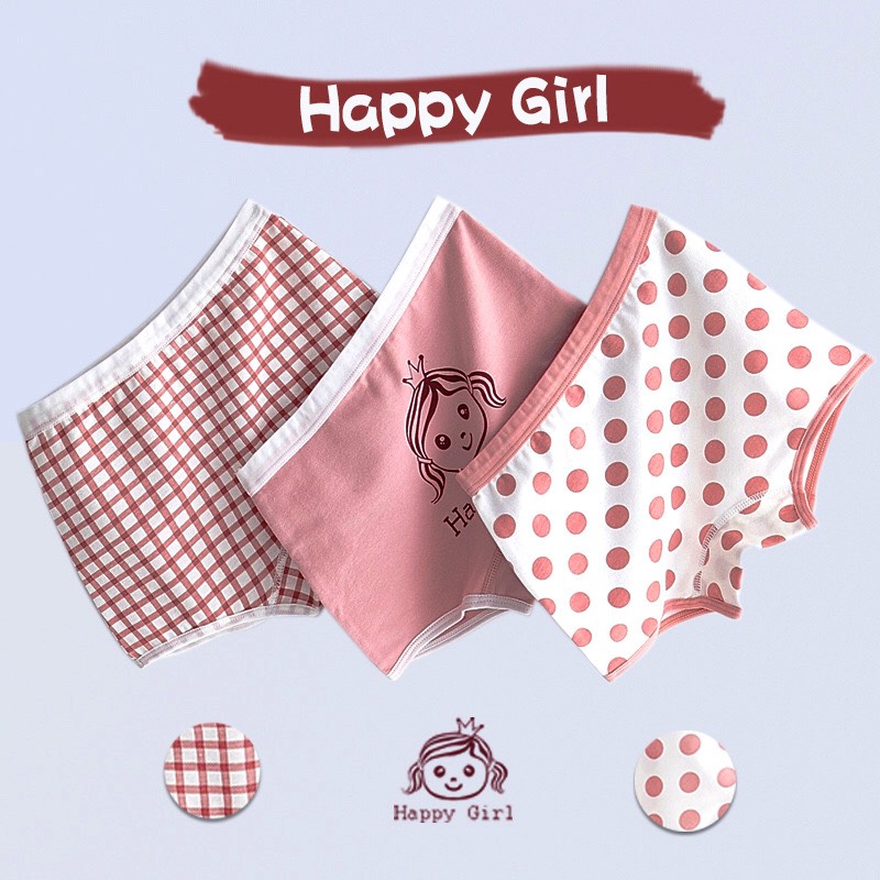 Quần chip đùi cho bé gái sét 3 quần lót trẻ em bé gái đồ lót bé gái từ 10-46kg