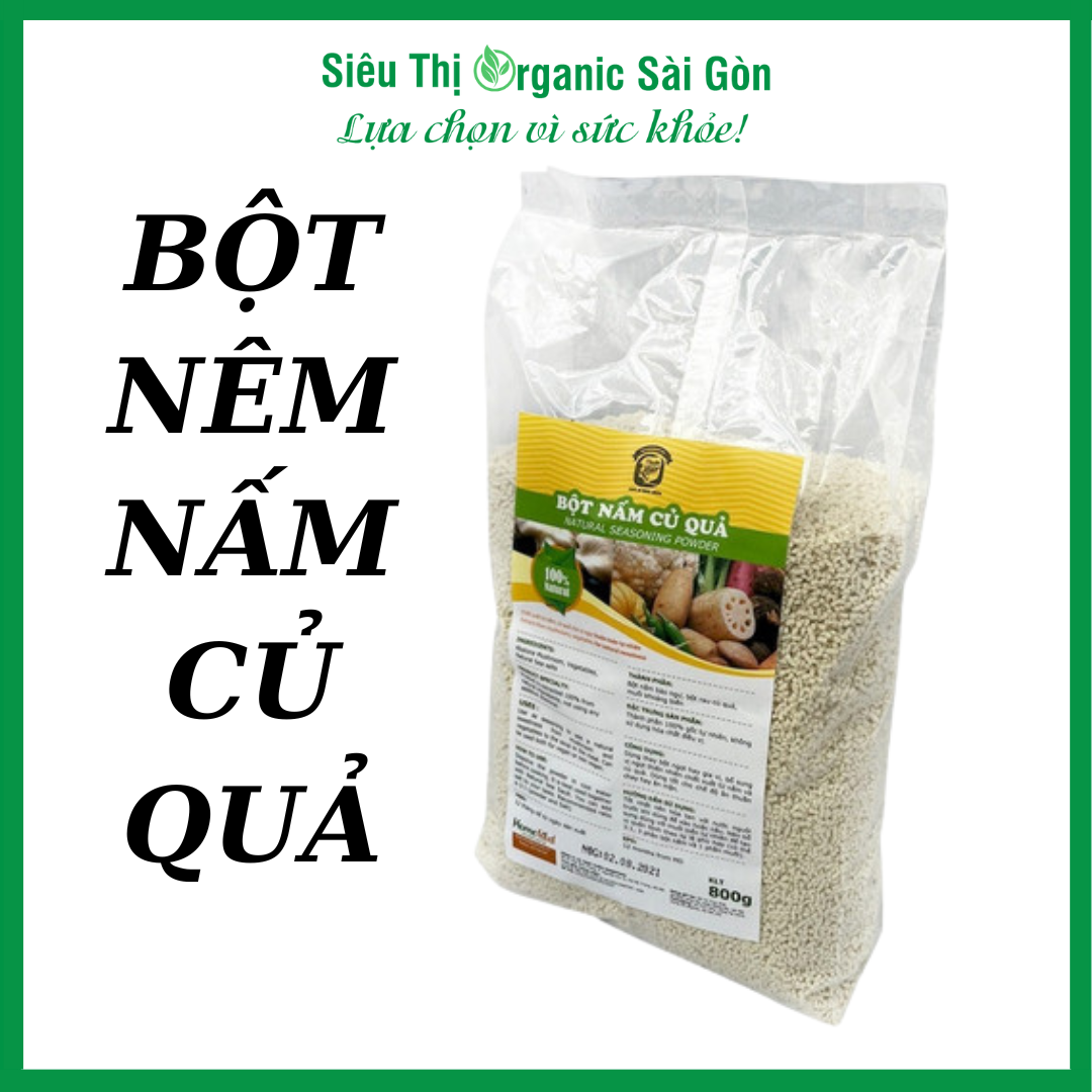 Bột nêm nấm củ quả, hạt nêm nấm rau củ Homefood vị ngọt tự nhiên dùng chay, thực dưỡng, eatclean