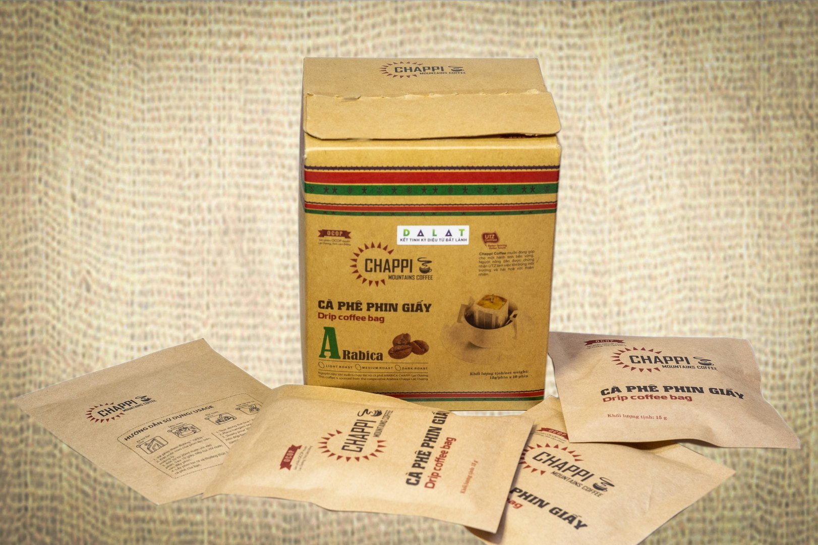 Arabica Chappi Mountains Coffee phin đặc biệt (hộp 4 vị :yellow bourbon, caturra, catimo,mix)