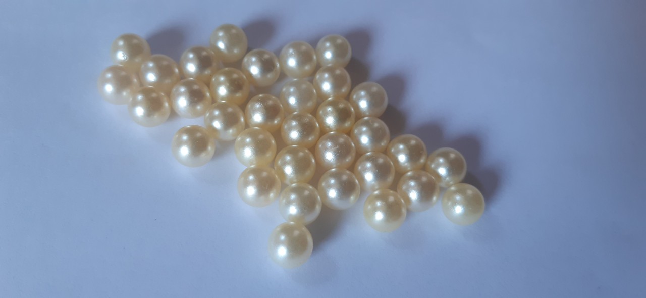 100gr Hạt bẹt, hạt ngọc trai nhựa không lỗ 4mm, 5mm, 6mm, 8mm, 10mm