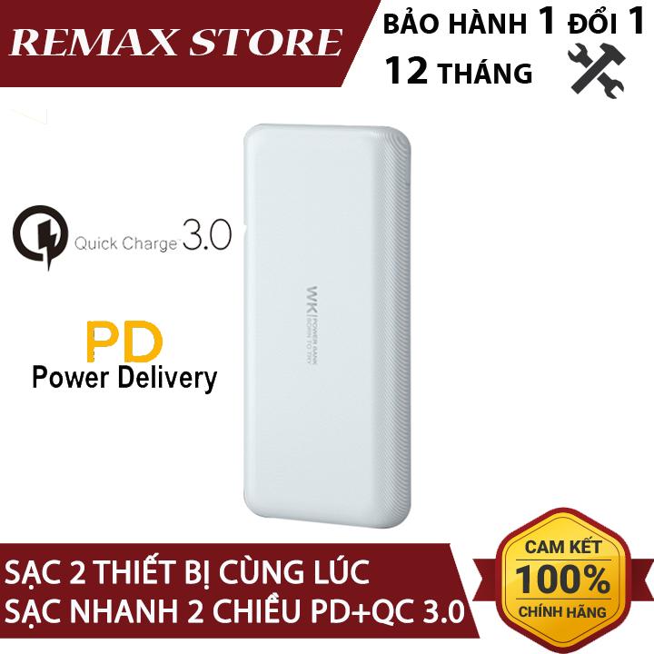 Pin dự phòng remax wk wp-105 runsh 10000mah sạc nhanh iphone pd 18w và qc 3.0