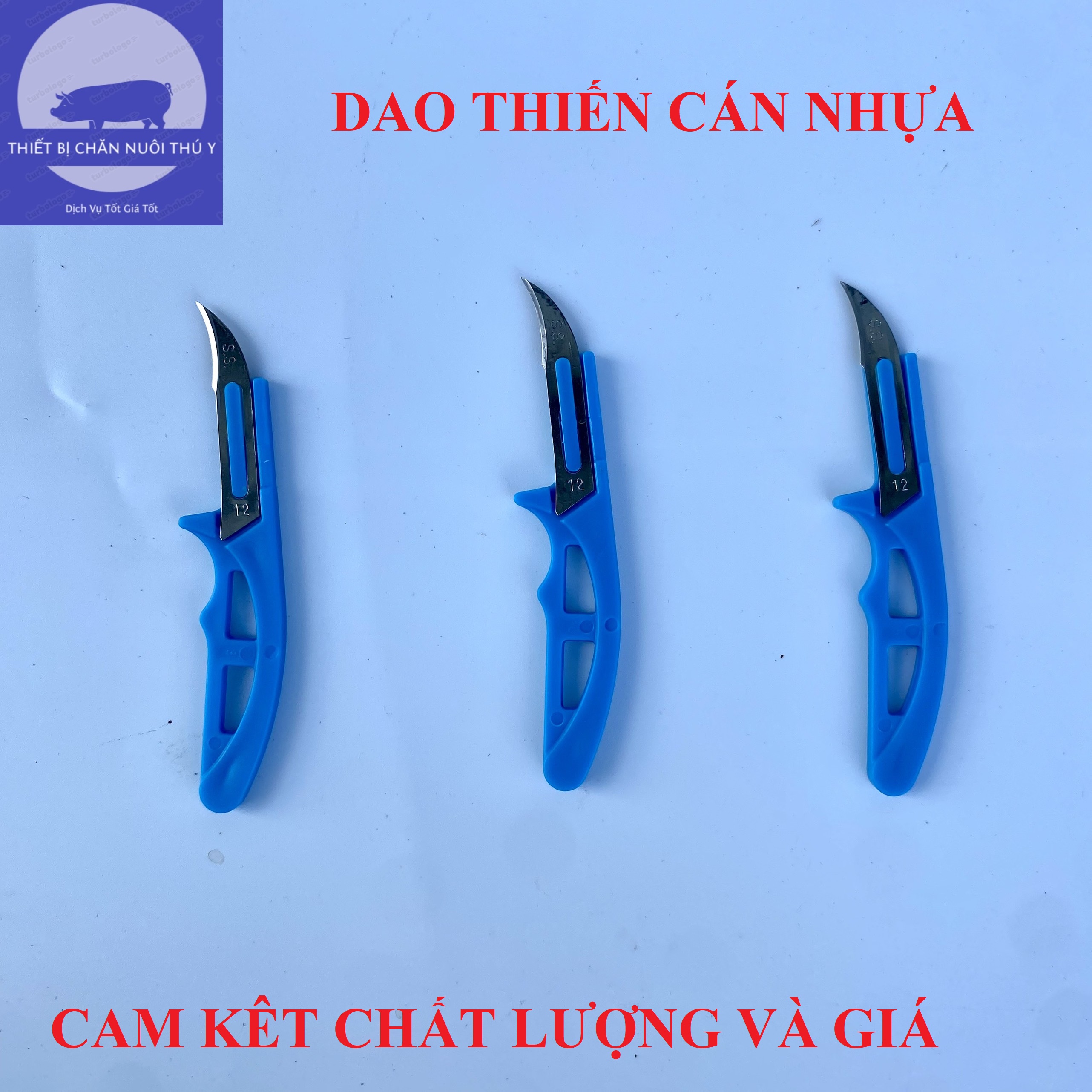 Dao thiến heo, dao thiến lợn, chó, mèo cán nhựa có nắp đậy an toàn, chất lượng cao