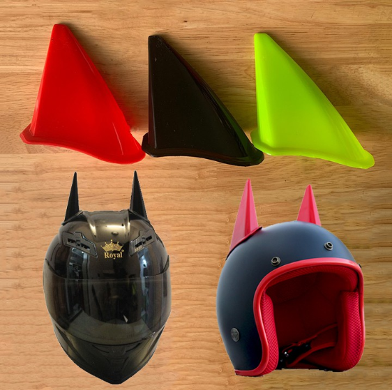 [ GIÁ XƯỞNG] TAI BATMAN 46 BIKER GẮN NÓN BẢO HIỂM nhiều màu( keo sẵn)