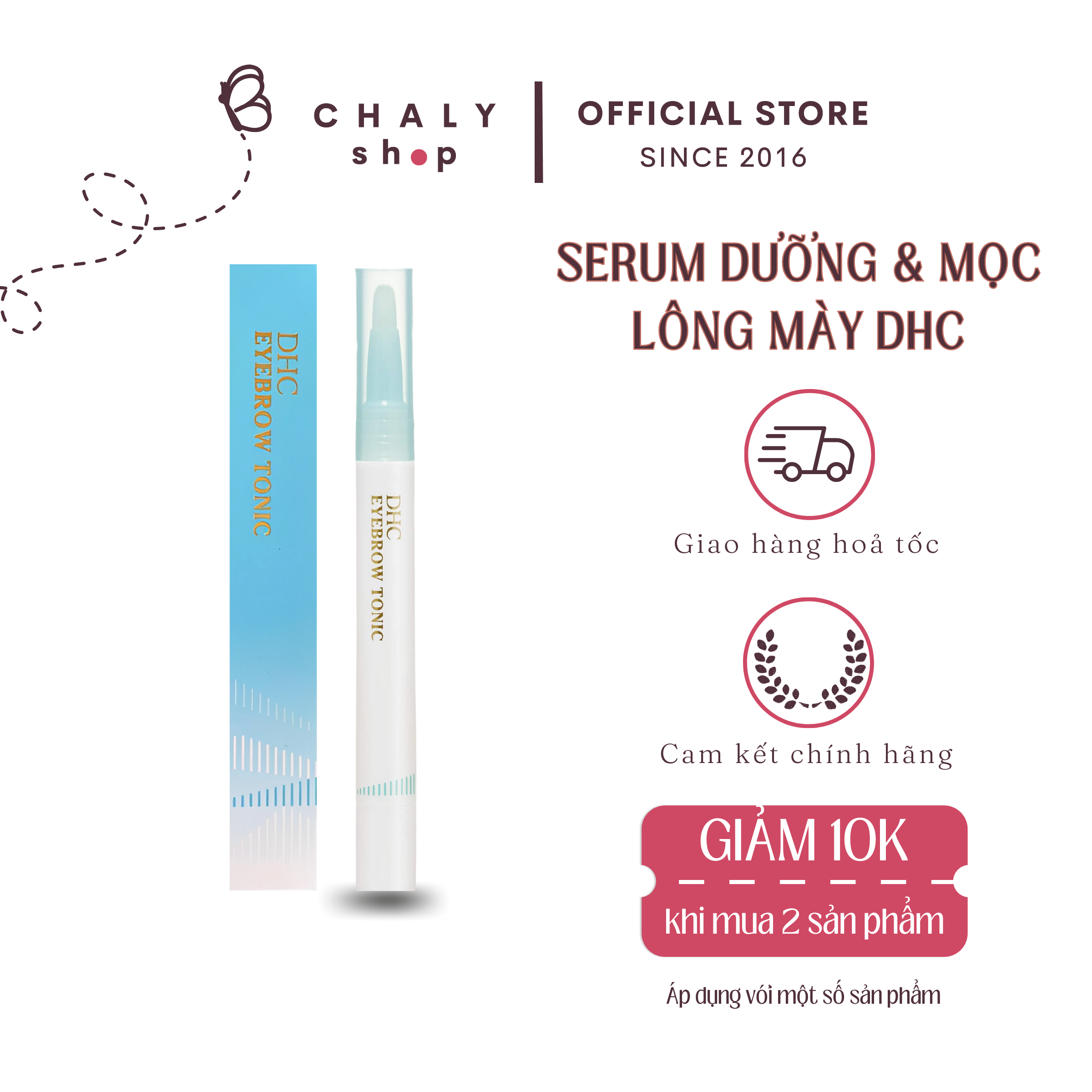 Serum dưỡng dài và khoẻ lông mày DHC Eyebrow Tonic nội địa Nhật. Ngừa rụng, phục hồi lông mày thưa thớt nhợt nhạt
