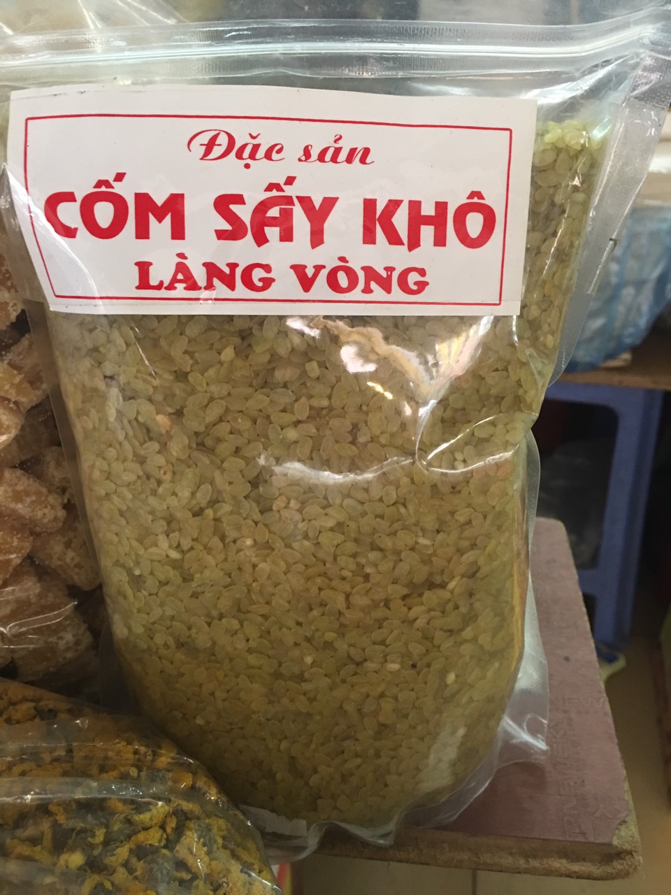 cốm vòng đặc sản hà nội gói 1kg túi zip