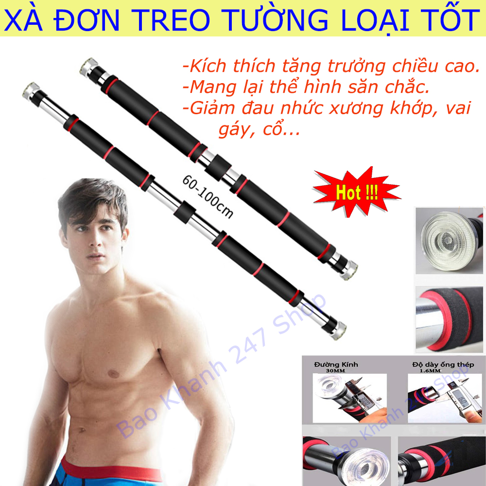 Xà Đơn Treo Tường đa năng.Thiết Kế Nhỏ Gọn Không Cần Khoan Đục INOX 304 Xà Đơn Treo Tường đa năng.Thiết Kế Nhỏ Gọn Không Cần Khoan Đục INOX 304