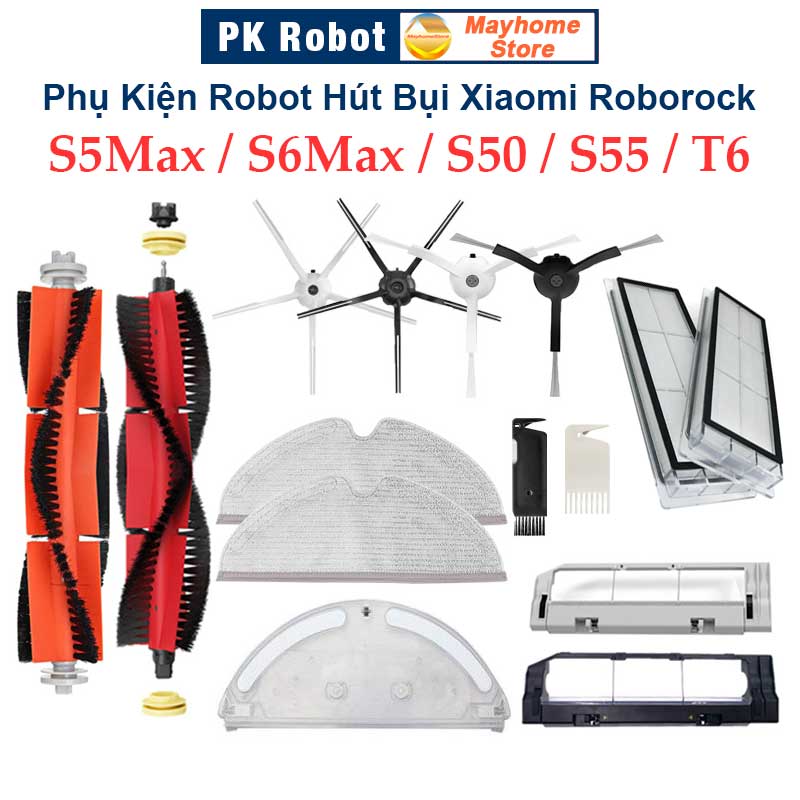 Phụ kiện robot xiaomi roborock s5 max, s6 max, roborock: s50, s51, s55, t6