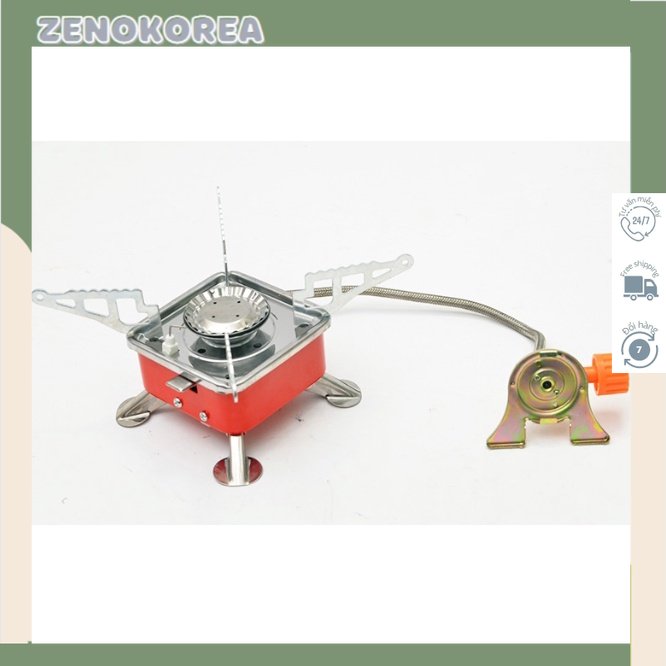 Bếp ga du lịch mini dã ngoại gấp gọn đa năng tiện lợi, có van điều chỉnh ga cao cấp