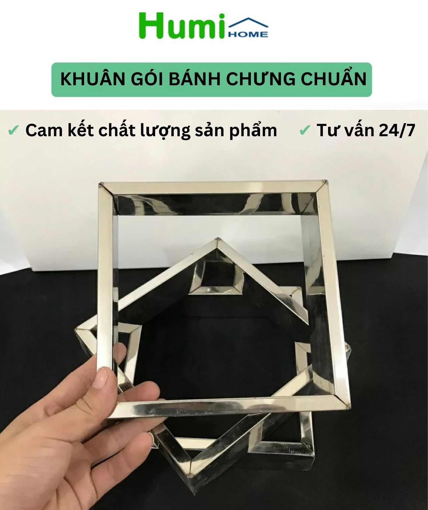 Khuôn làm bánh chưng inox không gỉ-Khuôn gói bánh chưng kích thước 16cm-Khuôn gói bánh trưng inox kích thước 16cm-Khuôn làm bánh chưng thông minh kích thước 16cm siêu bền