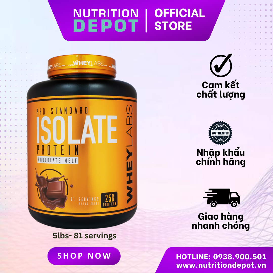 Sữa tăng cơ Wheylabs Pro Standard Whey Isolate Protein - Nutrition Depot Vietnam